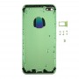 6 1 iPhone 7 Plus (Back Cover + kaardi alus + Volume Control Key + Toitelüliti + Mute Switch vibraator Key + märk) Full korpuse kaas (roheline + valge)