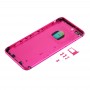 6 1 iPhone 7 Plus (Back Cover + kaardi alus + Volume Control Key + Toitelüliti + Mute Switch vibraator Key + märk) Full korpuse kaas (Magenta + valge)
