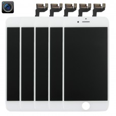 5 PCS液晶屏和数字转换器完全组装为iPhone 6S前置镜头（白色） 