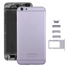 5 en 1 para iPhone 6s Plus (contraportada + bandeja de tarjeta + Volumen botón de la tecla Control + Power + Mute vibrador Key) montaje completo de la Vivienda (gris)