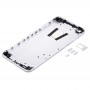 5 en 1 para iPhone 6s Plus (contraportada + bandeja de tarjeta + Volumen botón de la tecla Control + Power + Mute vibrador Key) montaje completo de la Vivienda (plata)