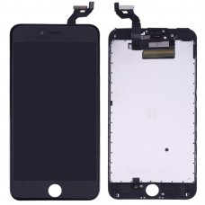 LCD-skärm och digitizer fullmontering med ram för iPhone 6S plus (svart)