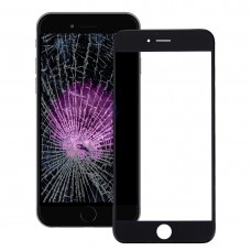 Frontscheibe äußerte Glasobjektiv mit Front-LCD-Bildschirm Lünette Frame & OCA optisch freien Kleber für iPhone 6s Plus (Schwarz)