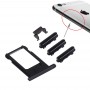 4 az 1-ben iPhone 6s Plus (Card tálca + Hangerőszabályzó gomb + Power gomb + Némítás vibrátor Key) (fekete)