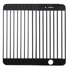 10 PCS for iPhone 6s Plus Front Screen Outer Glass Lens (Black)