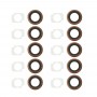 Hintere Kamera-Objektiv-Ring + Taschenlampe Bracker für iPhone 6s Plus 10 Paare / Set (Rose Gold)