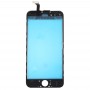 Touch პანელი Front LCD Screen Bezel Frame & წმიდა ოპტიკურად წმინდა წებოვანი iPhone 6 (Black)