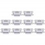 10 PCS de carga del puerto conector para iPhone 6 / 6S (gris claro)