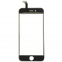 10 piezas de 2 en 1 para iPhone 6 (pantalla frontal exterior lente de cristal + doble el cable) (Negro)
