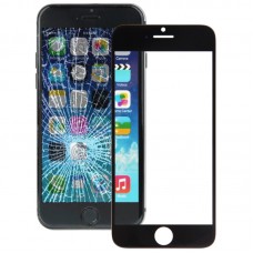 Frontskärm Yttre glaslins för iPhone 6 (svart)