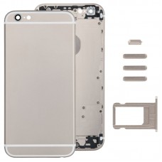 5 en 1 para iPhone 6 (contraportada + bandeja de tarjeta + Tecla de volumen Control + Poder + Botón Mute vibrador Key) conjunto de la cubierta completa de Vivienda