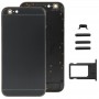 iPhone 6（裏表紙+カードトレイ+ボリュームコントロールキー+電源ボタン+ミュートスイッチバイブレーターキー）全アセンブリハウジングカバー（ブラック）のための1の5