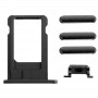 5 1 iPhone 6 (takakansi + korttikelkasta + Äänenvoimakkuuden säätö Key + Virtapainike + mykistyskytkimellä Vibraattori Key) edustajiston kotelon kansi (musta)