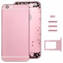 5 в 1 за iPhone 6 (корица + Card тава + Volume Control Key + Power бутон + Mute Switch Вибратор ключ) Пълен събрание Housing Cover (Pink)