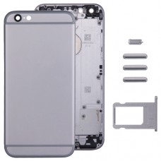 5 in 1 for iPhone 6 (Back Cover + Card Tray + Volume Control Key + Power Button + Mute Switch Vibrator Key) Full Assembly Housing Cover(Grey 