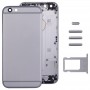 5 en 1 para iPhone 6 (contraportada + bandeja de tarjeta + Tecla de volumen Control + Poder + Botón Mute vibrador Key) montaje completo de la Vivienda (gris)