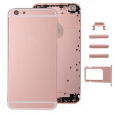 5 in 1 for iPhone 6 (Back Cover + Card Tray + Volume Control Key + Power Button + Mute Switch Vibrator Key) Full Assembly Housing Cover(Rose 