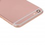5 en 1 para iPhone 6 (contraportada + bandeja de tarjeta + Volumen botón de la tecla Control + Power + Mute vibrador Key) montaje completo de la vivienda (de oro rosa)
