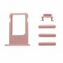 5 in 1 per iPhone 6 (Back Cover + vassoio di carta + Volume Control Key + Pulsante di alimentazione + Mute switch Vibratore Key) completa della copertura dell'alloggiamento Assembly (oro rosa)