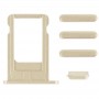 Original Card Tray & Volume Control Key & Screen Lock Key & Mute Switch Vibrator Key Kit for iPhone 6 (Light Gold)