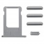 Original Card Tray & Volume Control Key & Screen Lock Key და მუნჯი შეცვლა ვიბროზარი Key Kit for iPhone 6 (რუხი)