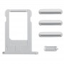Оригинална карта тава и Volume Control Key & Key Lock Screen & Mute Switch Вибратор Key Kit за iPhone 6 (Silver)