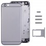 Full Sestava pouzdra Cover pro iPhone 6, včetně Back Cover & Card Tray a Volume Control Key & Power Button & Mute Přepínač vibrátor Key (šedá)