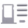 Täysi Assembly Asuminen suojakotelo iPhone 6, myös Takakansi & korttikelkasta ja äänenvoimakkuuden säätö Key & Power Button & mykistyskytkimellä Vibraattori Key (harmaa)
