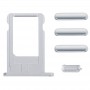 Повне зібрання Кришка корпусу для iPhone 6, в тому числі задньої сторони обкладинки і підношення картки & Volume Control Key & Кнопка живлення і перемикач Mute Вибратор Key (срібло)