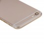 6 w 1 dla iPhone 6 (Back Cover Tray + Karta + głośności Przycisk sterowania Przycisk Mute + Power + Przełącznik Wibrator Key znak +) Pełna Zespół pokrywy obudowy (Gold)
