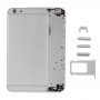 6 en 1 para iPhone 6 (contraportada + bandeja de tarjeta + Volumen botón de la tecla Control + Power + interruptor de silencio sesión Vibrador Tecla +) montaje completo de la Vivienda (plata)