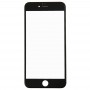 2 en 1 para iPhone 6 (Pantalla frontal exterior de la lente vidrio + Frame) (Negro)