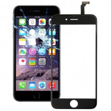 2 в 1 для iPhone 6 (Передний экран Внешний стеклянный объектив + Flex Cable) (черный) 