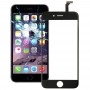 2 en 1 para iPhone 6 (pantalla frontal exterior Lente de cristal + doble el cable) (Negro)