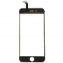 2 en 1 para iPhone 6 (pantalla frontal exterior Lente de cristal + doble el cable) (Negro)