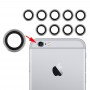 10 párů pro iPhone 6 a 6s Zadní objektiv fotoaparátu s lůžek (Silver)