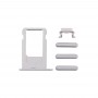 4 en 1 pour iPhone 6 Plus (Carte Barquette + Contrôle du volume Touche + Bouton d'alimentation + Commutateur Mute Vibrator Key) (Gris)