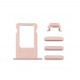 4 en 1 para iPhone 6 Plus (bandeja de tarjeta + Volumen botón de la tecla Control + Power + Mute vibrador Key) (Rosa de Oro)