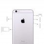 4 en 1 pour iPhone 6 Plus (Carte Barquette + Contrôle du volume Touche + Bouton d'alimentation + Mute Commutateur Vibrator Key) (Argent)