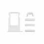 4 az 1-ben iPhone 6 Plus (Card tálca + Hangerőszabályzó gomb + Power gomb + Némítás vibrátor Key) (ezüst)