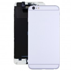 Full Housing Back Cover with Power Button & Volume Button Flex Cable for iPhone 6 Plus(Silver) 