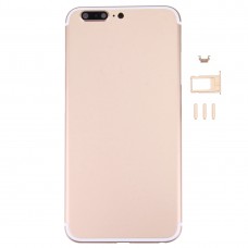 6 in 1 Full Assembly Metal Housing Cover with Appearance Imitation of iPhone 7 Plus for iPhone 6 Plus, Including Back Cover & Card Tray & Volume Control Key & Power Button & Mute Switch Vibrator Key & Sign(Gold)