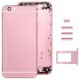 La cubierta de la asamblea completa para el iPhone 6 Plus, que incluyen de nuevo la cubierta y la bandeja de tarjeta y clave de control de volumen y botón de silencio y del interruptor vibrador tecla de encendido (rosa)