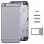 La cubierta de la asamblea completa para el iPhone 6 Plus, que incluyen de nuevo la cubierta y la bandeja de tarjeta y clave de control de volumen y botón de silencio y del interruptor vibrador tecla de encendido (gris)