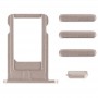 Full Sestava pouzdra Cover pro iPhone 6 Plus, včetně zadní stranu obálky a karty zásobníku & ovládání hlasitosti Key & Power Button & zvuku přepnout vibrátor Key (Gold)