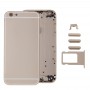 6 in 1 iPhone 6 Plus (დაბრუნება საფარის + Card Tray + Volume Control Key + Power Button + მუნჯი შეცვლა ვიბროზარი Key + შესვლა) სრული ასამბლეის Housing Cover (Gold)