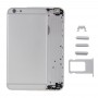 6 в 1 для iPhone 6 Plus (задняя крышка + Card Tray + Volume Button Control Key + питания + Mute Переключатель Вибратор Key + знак) полносборными корпуса (серебро)