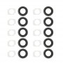 10 Pairs / Set Rear Camera Lens Ring + Flashlight Bracker for iPhone 6 Plus & 6s Plus (Grey)