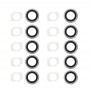 10 пар / комплект камеры заднего вида объектива Кольцо + фонарик Bracker для iPhone 6 Plus & 6с Plus (Silver)