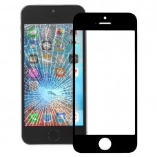 for iPhone SE Front Screen Outer Glass Lens (Black) 